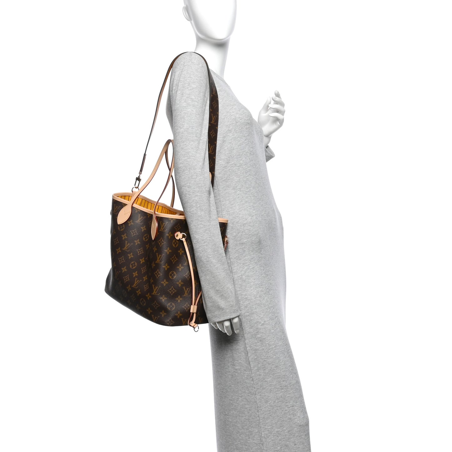 Monogram Inside Out Neverfull Bandouliere MM Jaune Safran