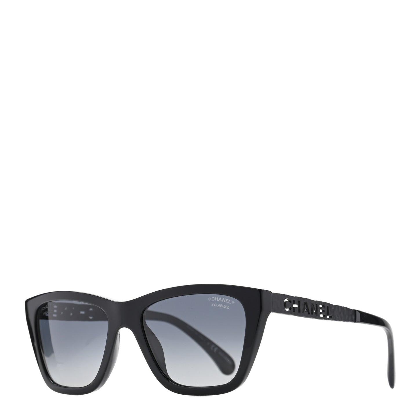 Acetate Metal Polarized Rectangle Sunglasses 5442 Black