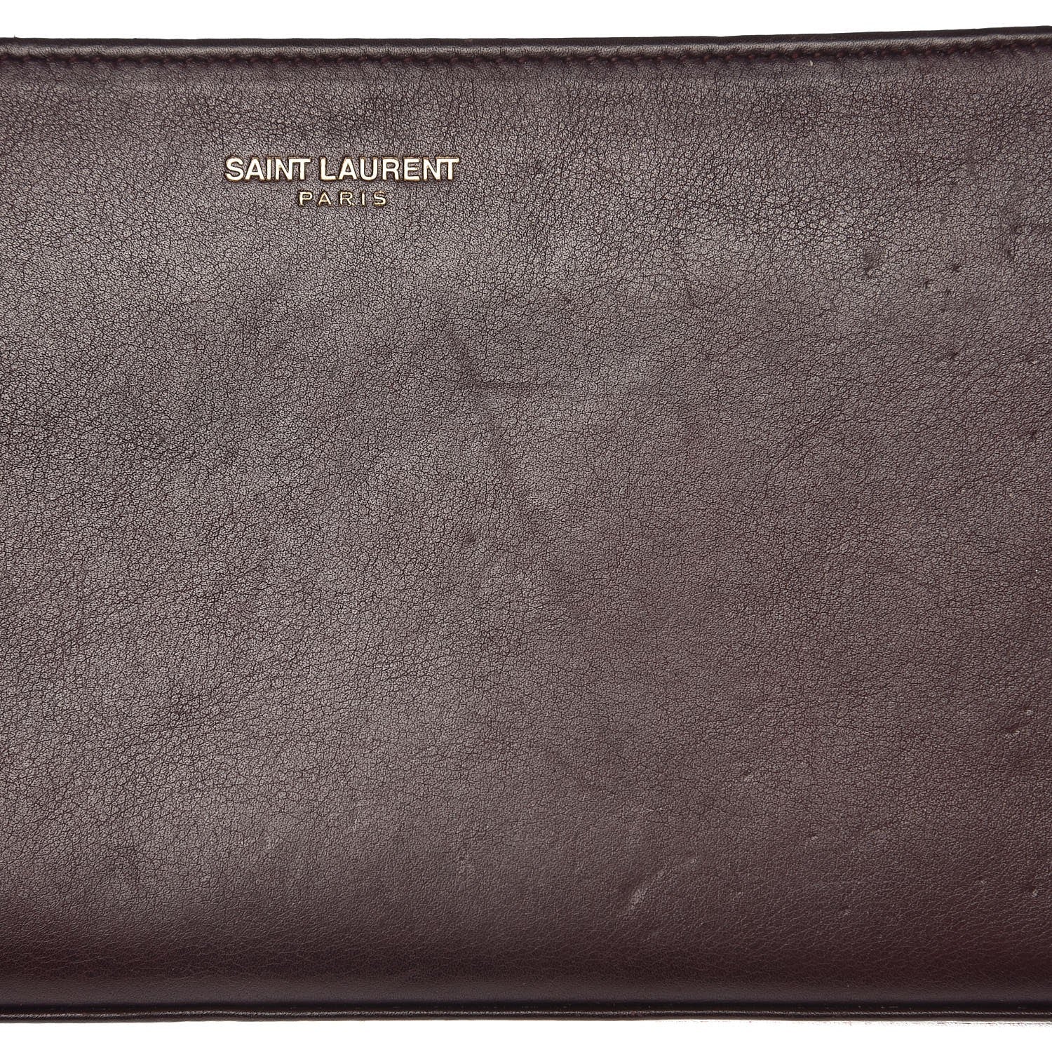 Saint Laurent Calfskin Classic Zip Around Continental Wallet Bordeaux 7 of 9