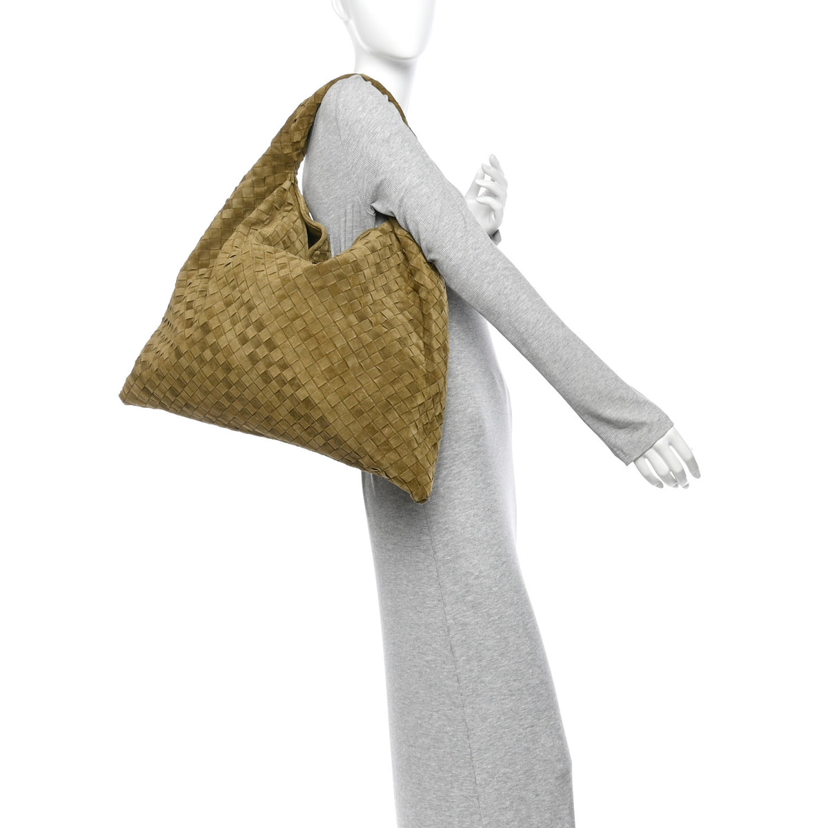 Suede Intrecciato Large Hop Mud