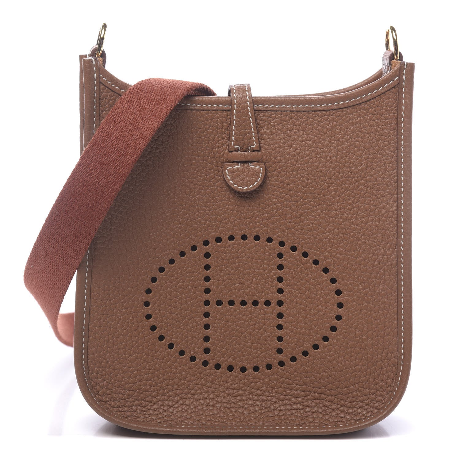 Hermes Taurillon Clemence Amazone Evelyne TPM Gold Cuivre 1 of 11