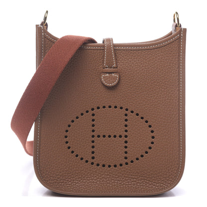 Hermes Taurillon Clemence Amazone Evelyne TPM Gold Cuivre 1 of 11