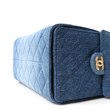 Chanel Washed Denim Quilted Small Chanel 25 Handbag Blue 10 of 11