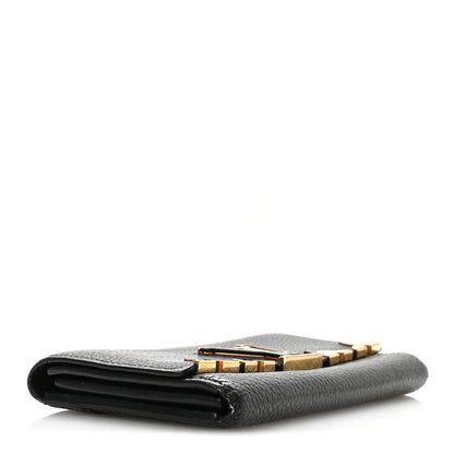 Louis Vuitton Taurillon Embellished Capucines Long Wallet Black 4 of 7
