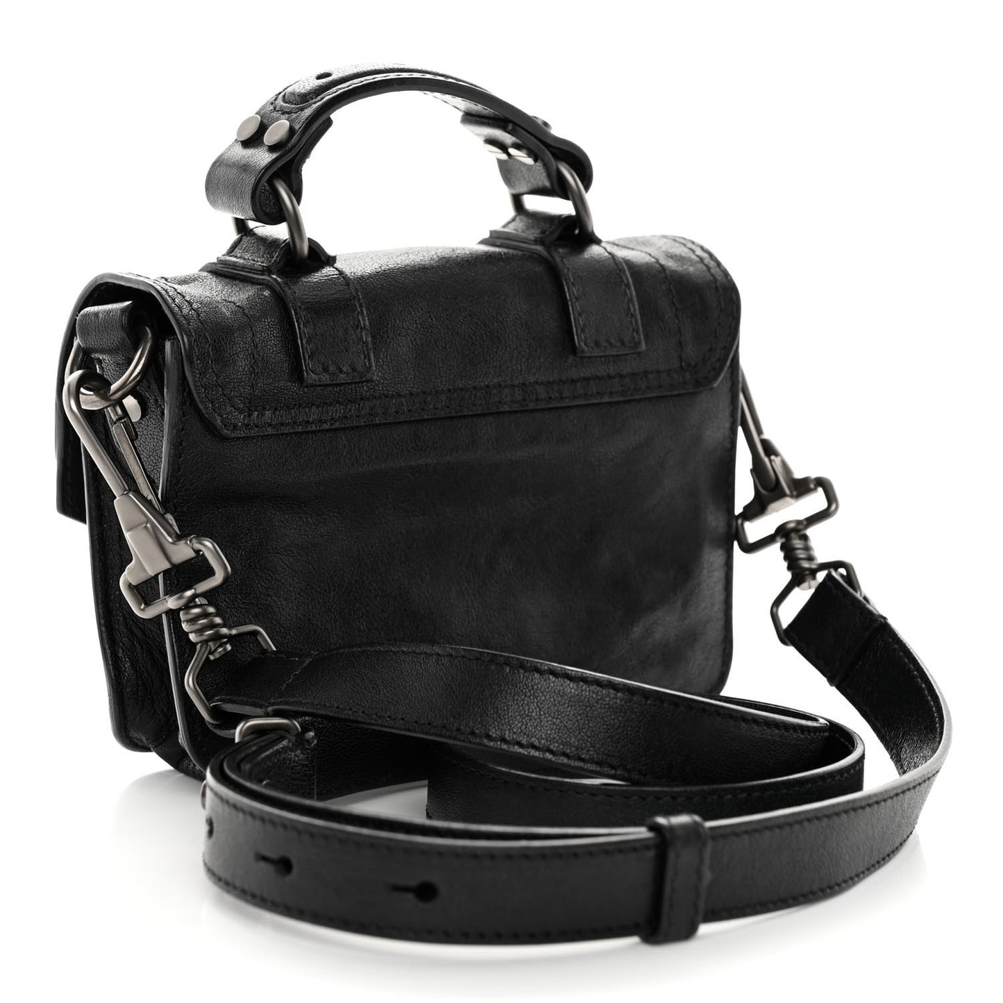 Lambskin Micro PS1 Satchel Black
