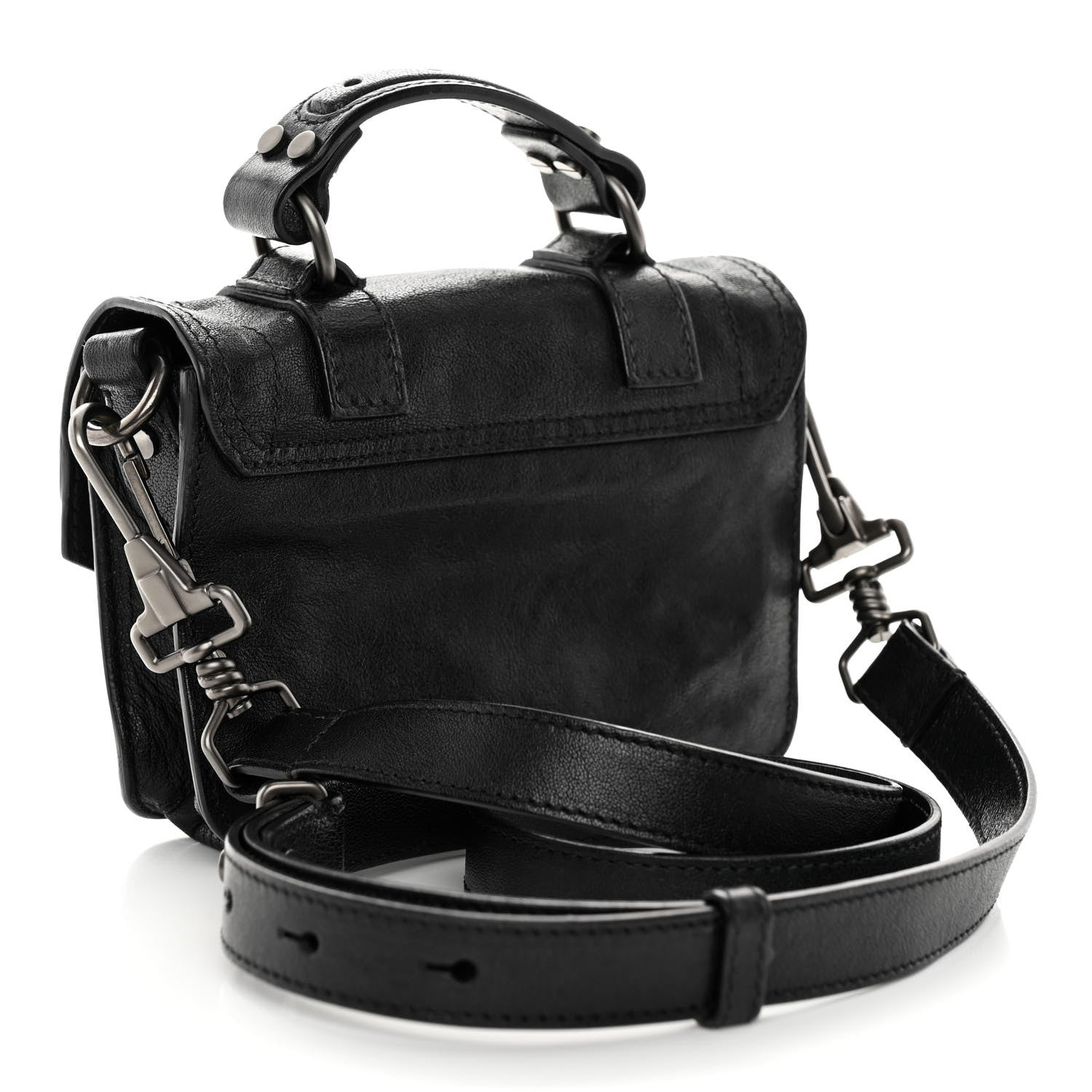 Proenza Schouler Lambskin Micro PS1 Satchel Black 3 of 10