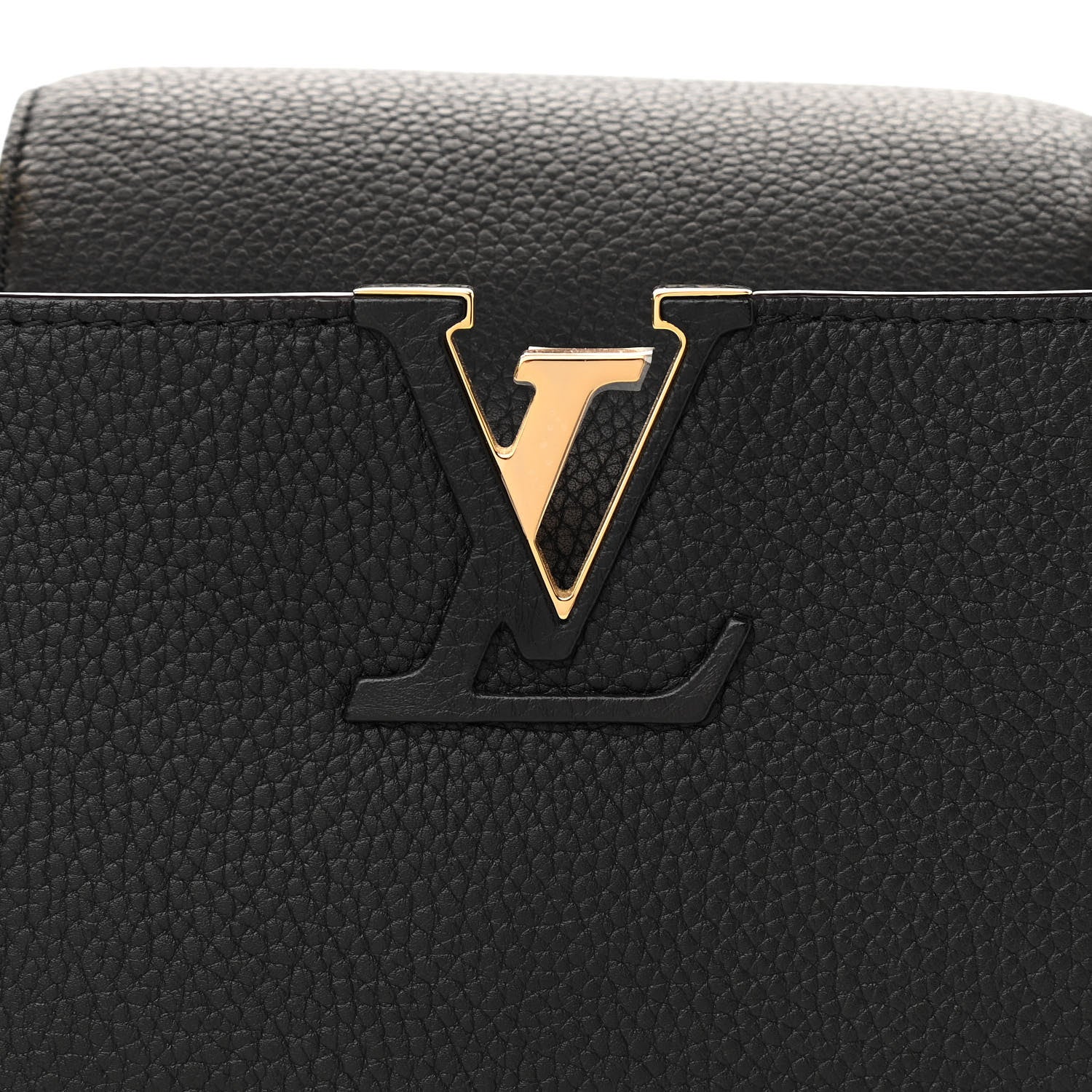 Louis Vuitton Taurillon Capucines PM Black 7 of 9