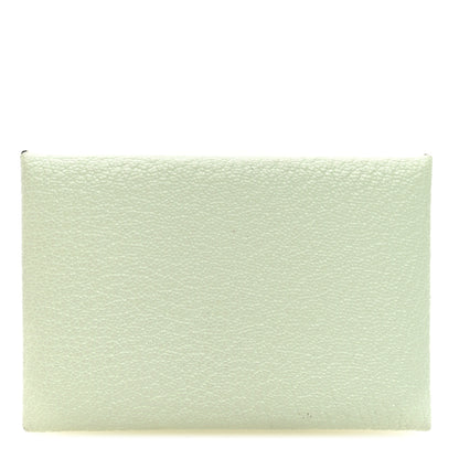 Hermes Chevre Mysore Verso Calvi Card Case Vert Fizz Bleu Zephyr 1 of 6