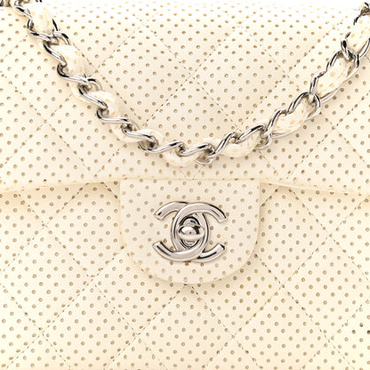 Chanel Lambskin Perforated Quilted Mini Square Flap White 8 of 11