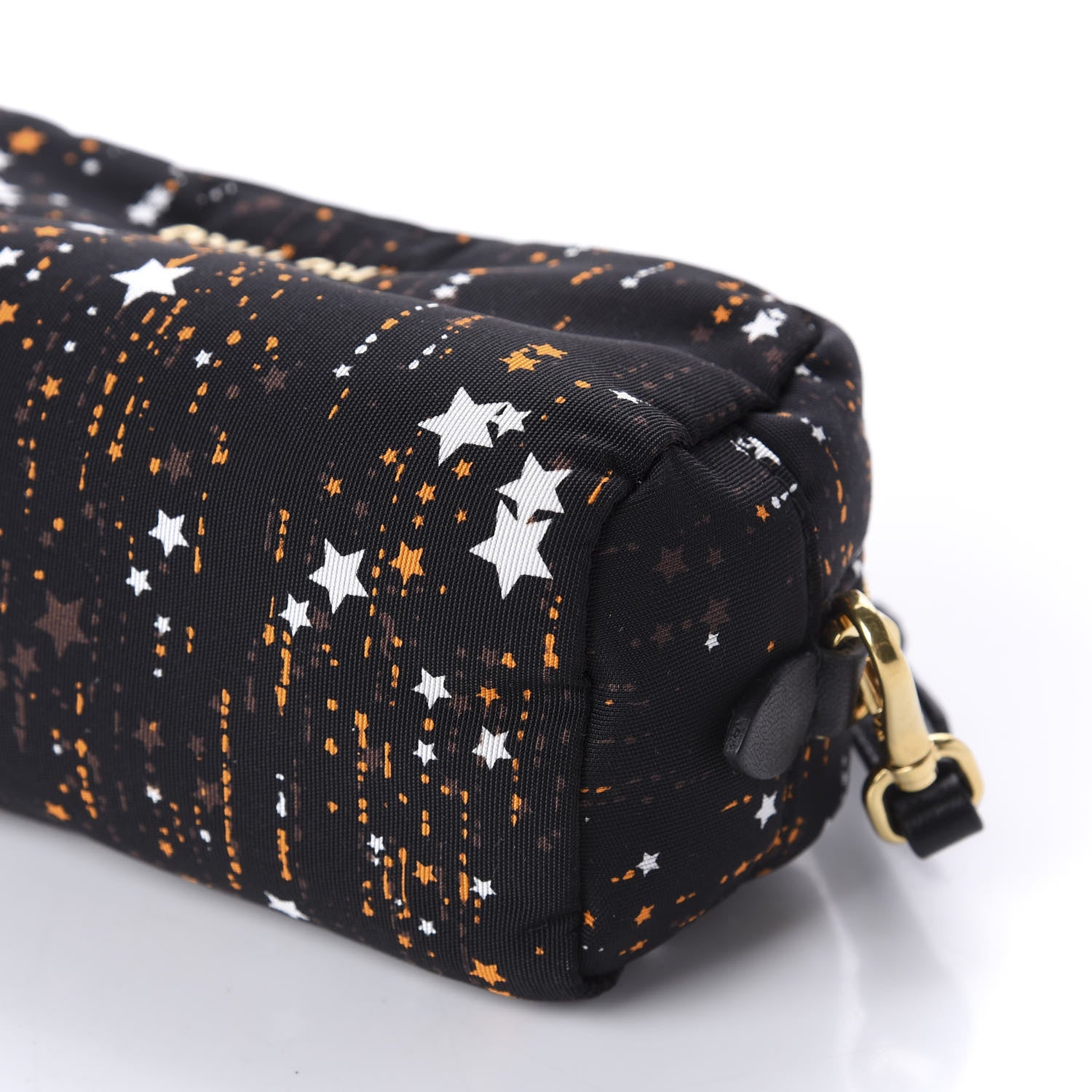 Miu Miu Nylon Printed Stars Pouch Black 7 of 8