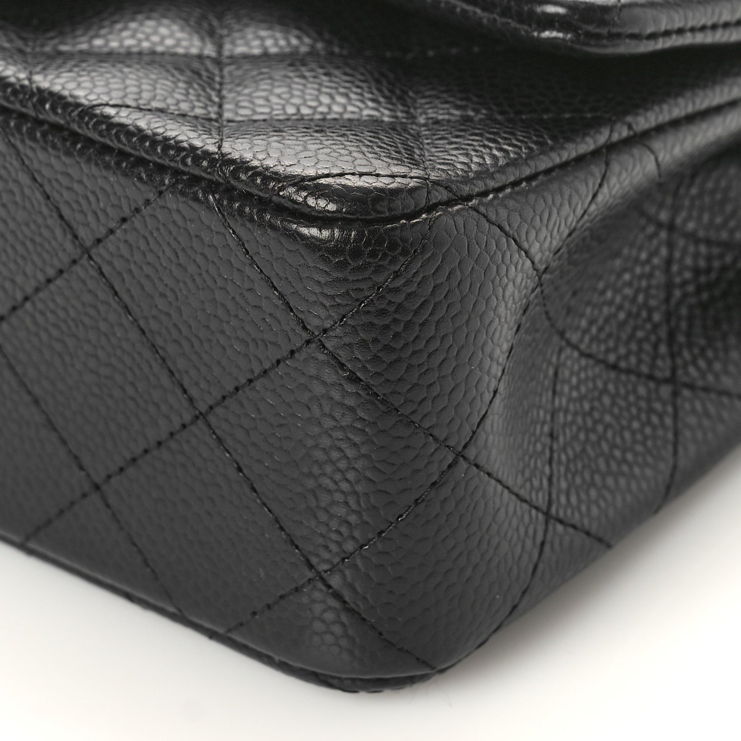 Caviar Quilted Mini Rectangular Flap Black