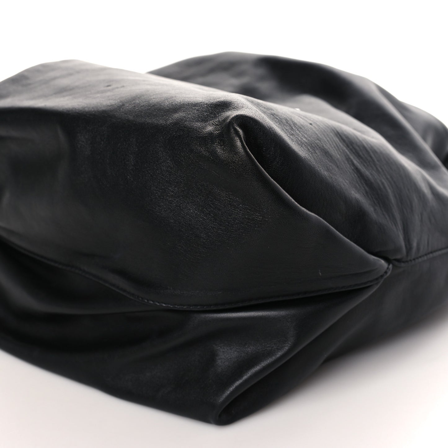 Lambskin Teddy Drawstring Bag Black