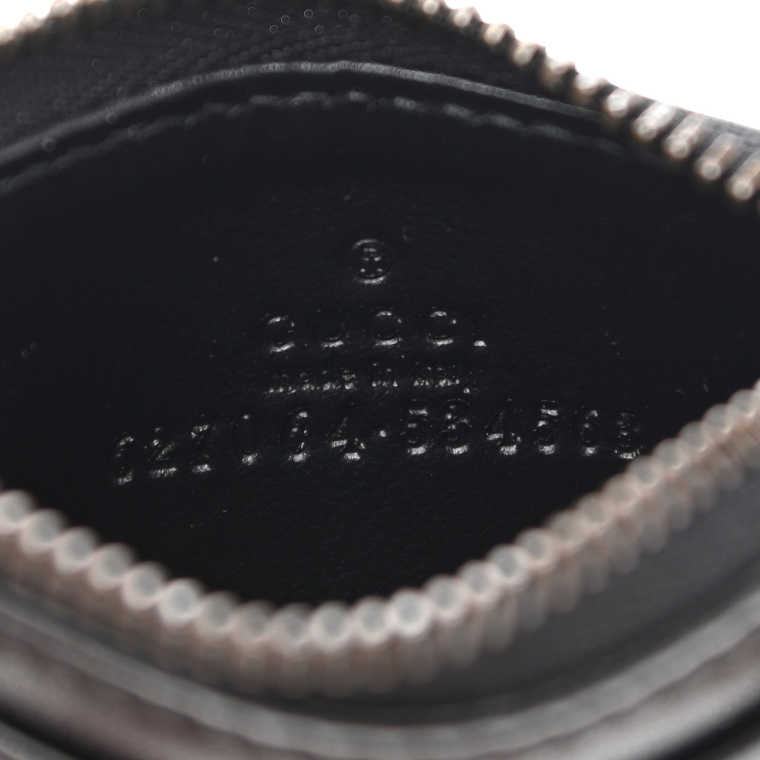 Gucci Calfskin Matelasse Chevron GG Marmont Key Case Card Holder Black 6 of 7