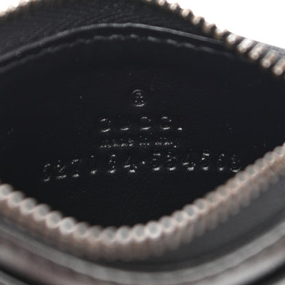 Gucci Calfskin Matelasse Chevron GG Marmont Key Case Card Holder Black 6 of 7