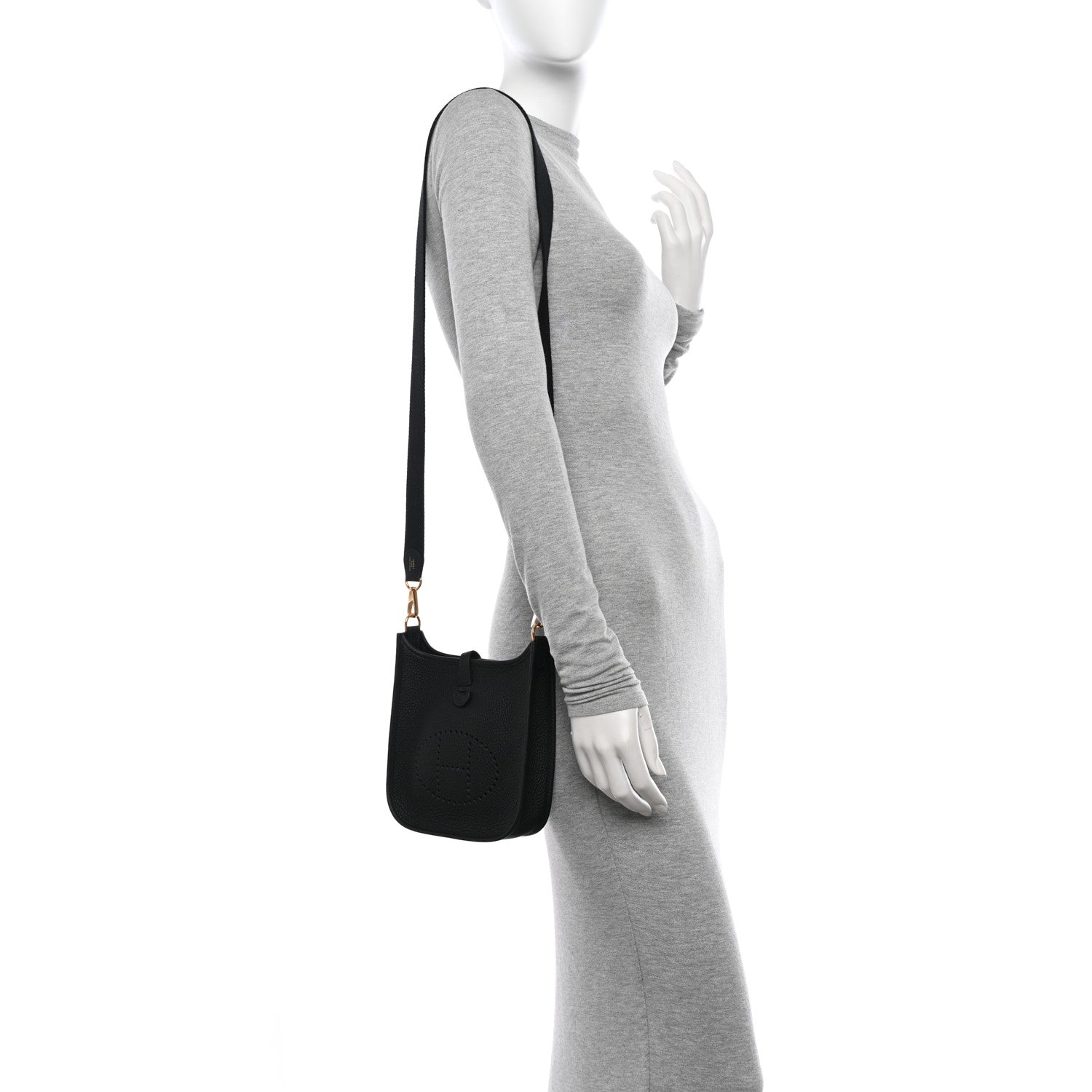 Hermes Taurillon Clemence Evelyne TPM Black 2 of 10