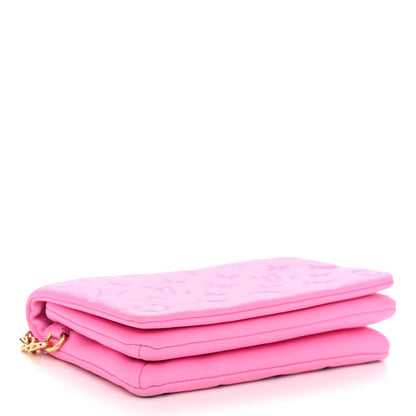 Louis Vuitton Lambskin Embossed Monogram Vuittamins Pochette Coussin Rose Violet 4 of 13