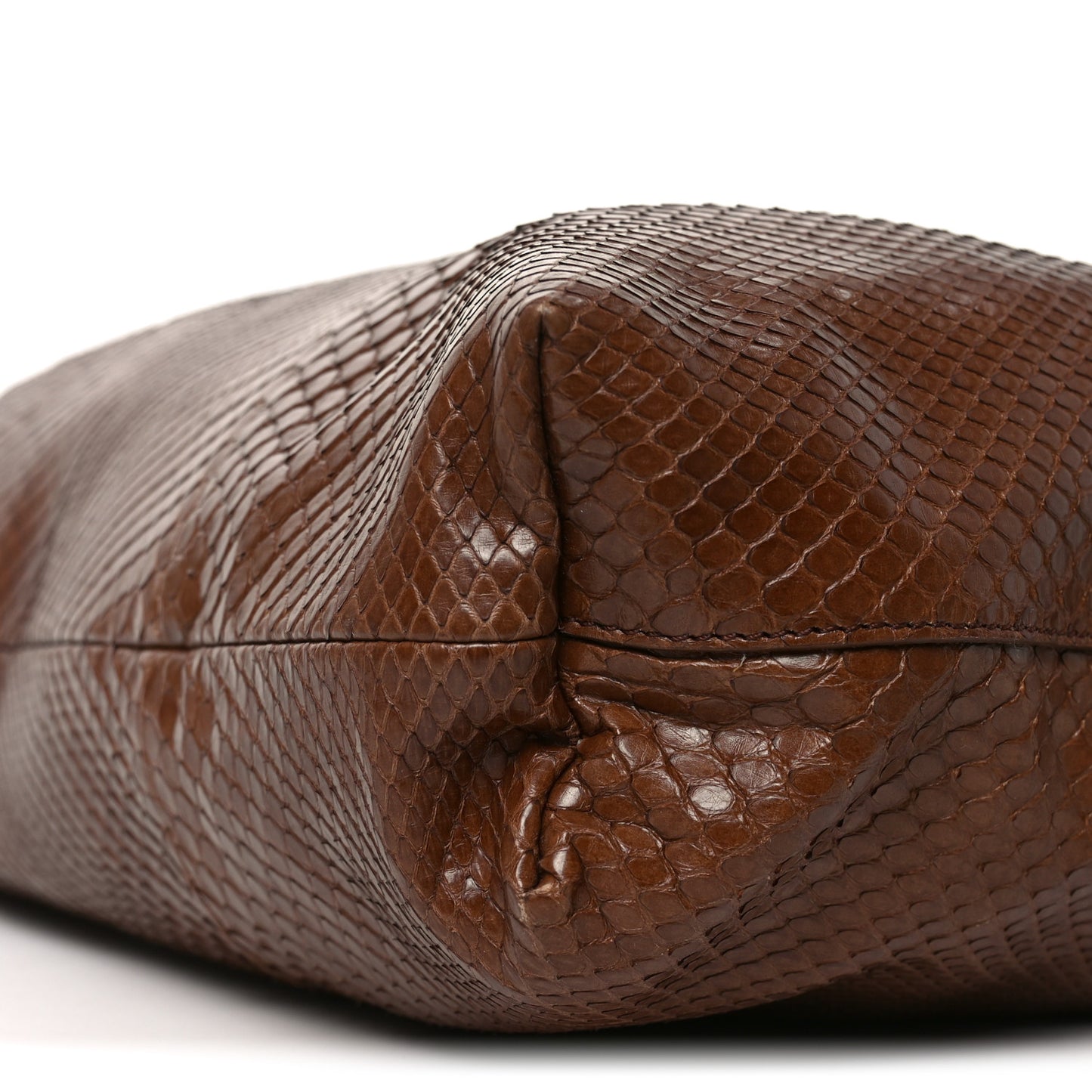 Snakeskin Angy Hobo Bag Brown