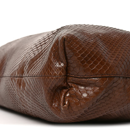 The Row Snakeskin Angy Hobo Bag Brown 9 of 10