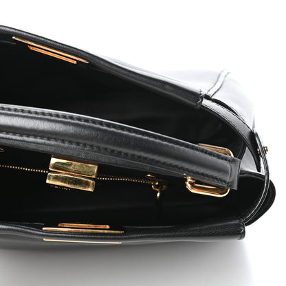 Fendi Nappa Mini Peekaboo Iconic Satchel Black 5 of 8