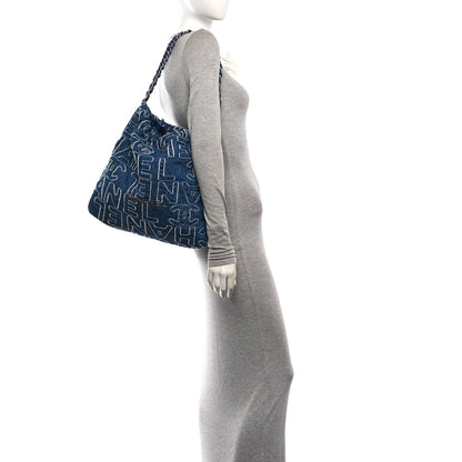 Chanel Denim Patchwork Logo Chanel 22 Blue 2 of 10