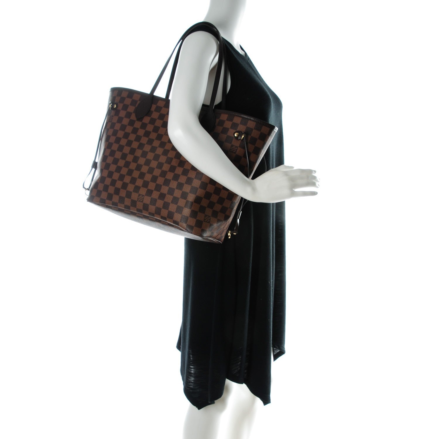 Louis Vuitton Damier Ebene Neo Neverfull MM Rose Ballerine 2 of 8