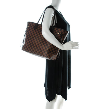 Louis Vuitton Damier Ebene Neo Neverfull MM Rose Ballerine 2 of 8