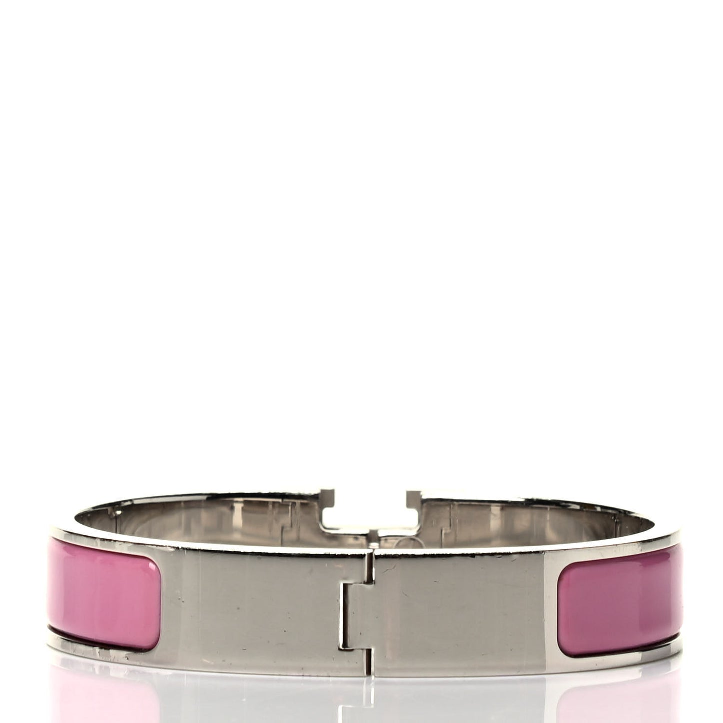 Enamel Narrow Clic Clac H Bracelet PM Rose Velours