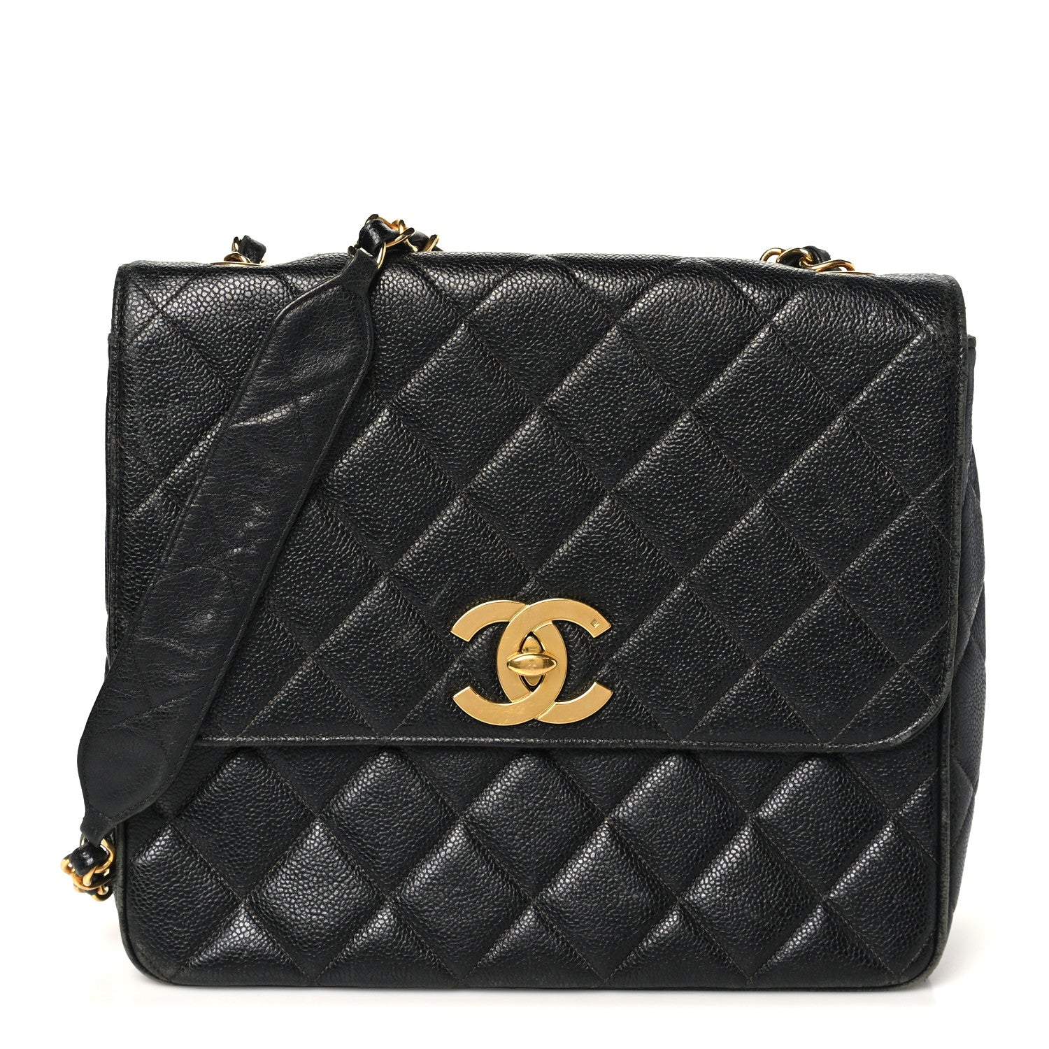 Chanel Caviar Quilted XL Single Flap Black 1 of 12