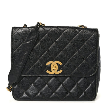 Chanel Caviar Quilted XL Single Flap Black 1 of 12