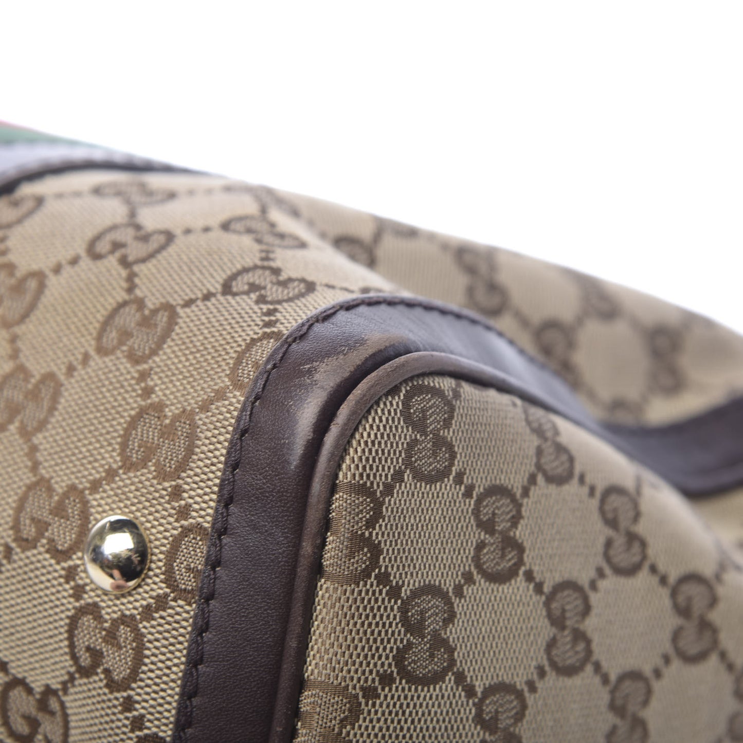 Monogram Vintage Web Medium Boston Dark Brown