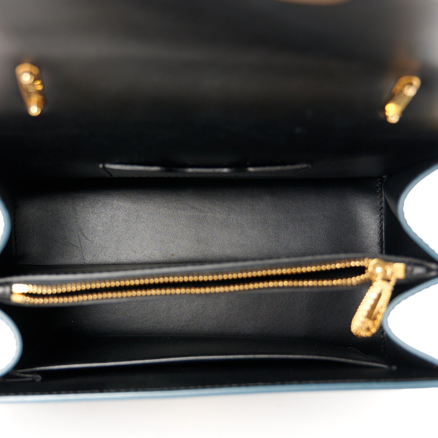 Patent Medium Devotion Envelope Top Handle Bag Emerald
