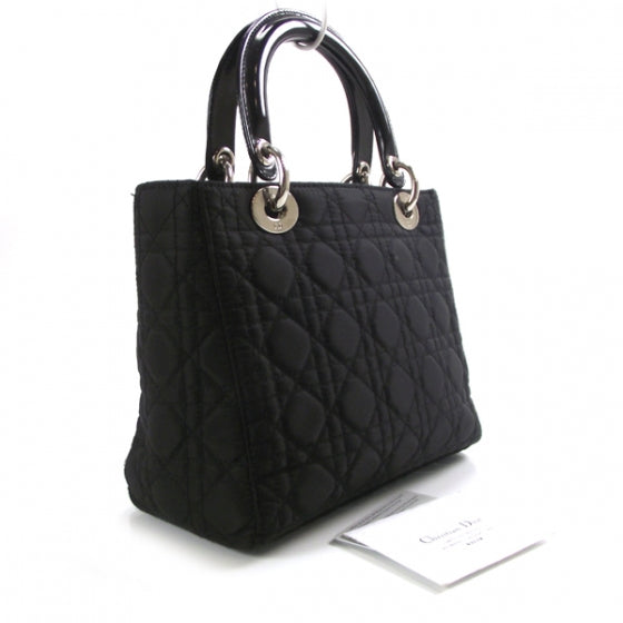 Christian Dior Nylon Cannage Medium Lady Dior Black 3 of 9