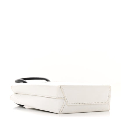 Balenciaga Squared Calfskin Logo Shopping Phone Holder Bag White 4 of 11