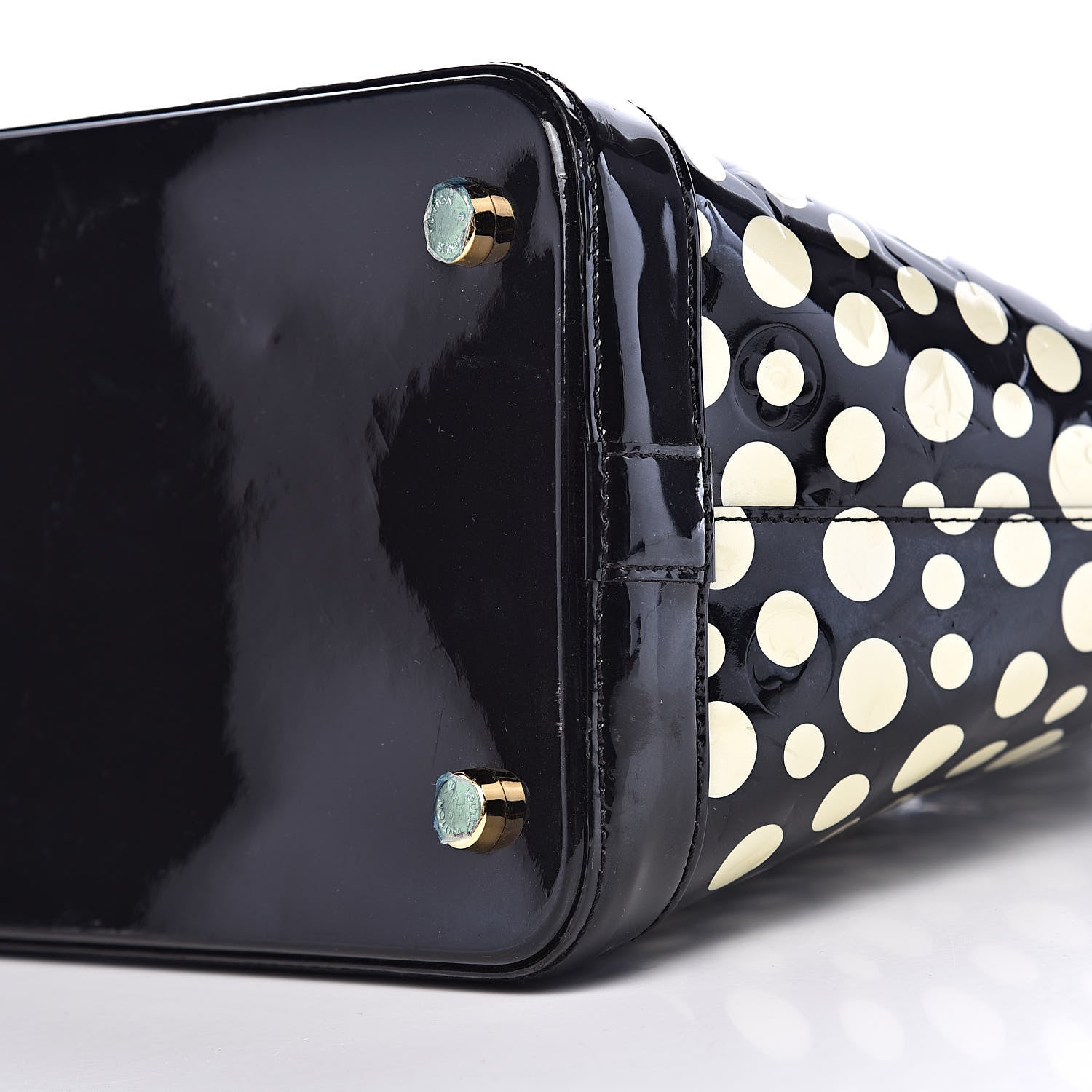 Louis Vuitton Vernis Kusama Infinity Dots Lockit MM Black 8 of 11