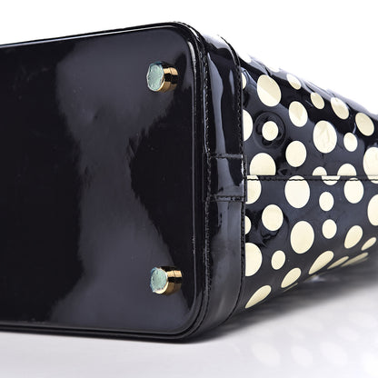 Louis Vuitton Vernis Kusama Infinity Dots Lockit MM Black 8 of 11