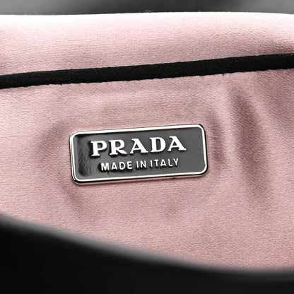 Prada Nappa Dressy Gaufre Ruched Flap Clutch Black 6 of 7