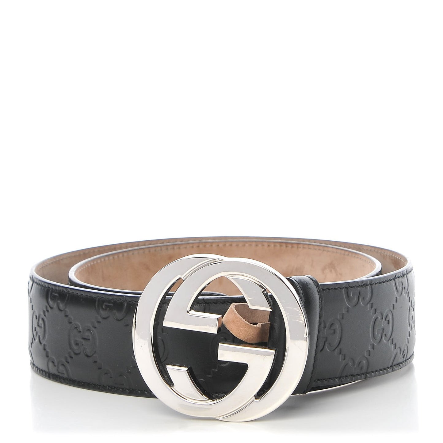 Guccissima Signature Interlocking G 40mm Belt 80 32 Black