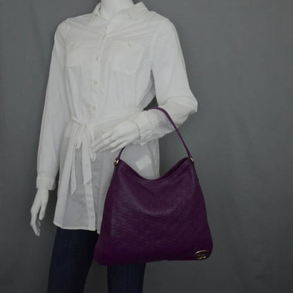Gucci Guccissima New Britt Hobo Purple 2 of 11