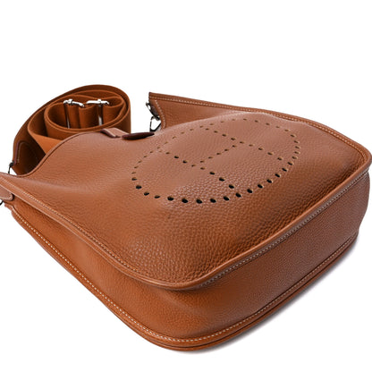 Hermes Taurillon Clemence Evelyne III PM Gold 10 of 11