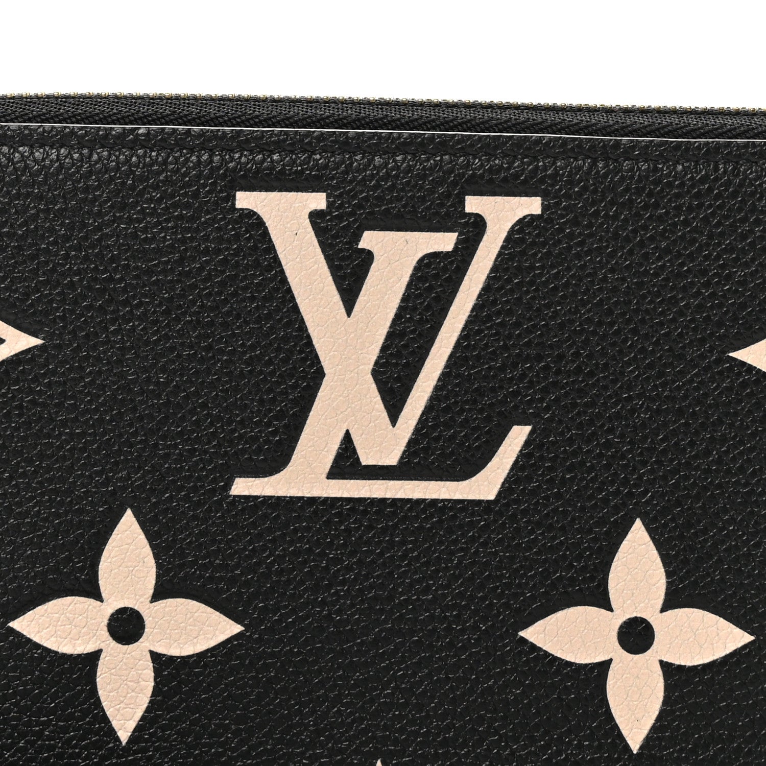 Louis Vuitton Empreinte Monogram Giant Zippy Wallet Black Beige 8 of 9