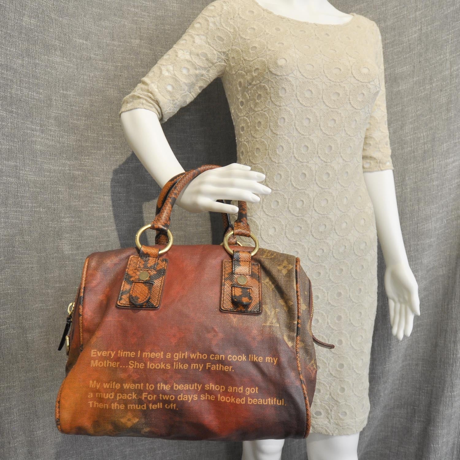 Louis Vuitton Richard Prince Mancrazy Jokes Bag 2 of 8