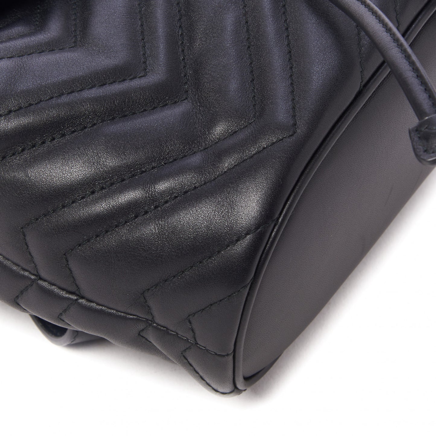 Calfskin Matelasse GG Marmont Flap Backpack Black