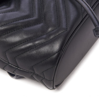 Gucci Calfskin Matelasse GG Marmont Flap Backpack Black 6 of 9