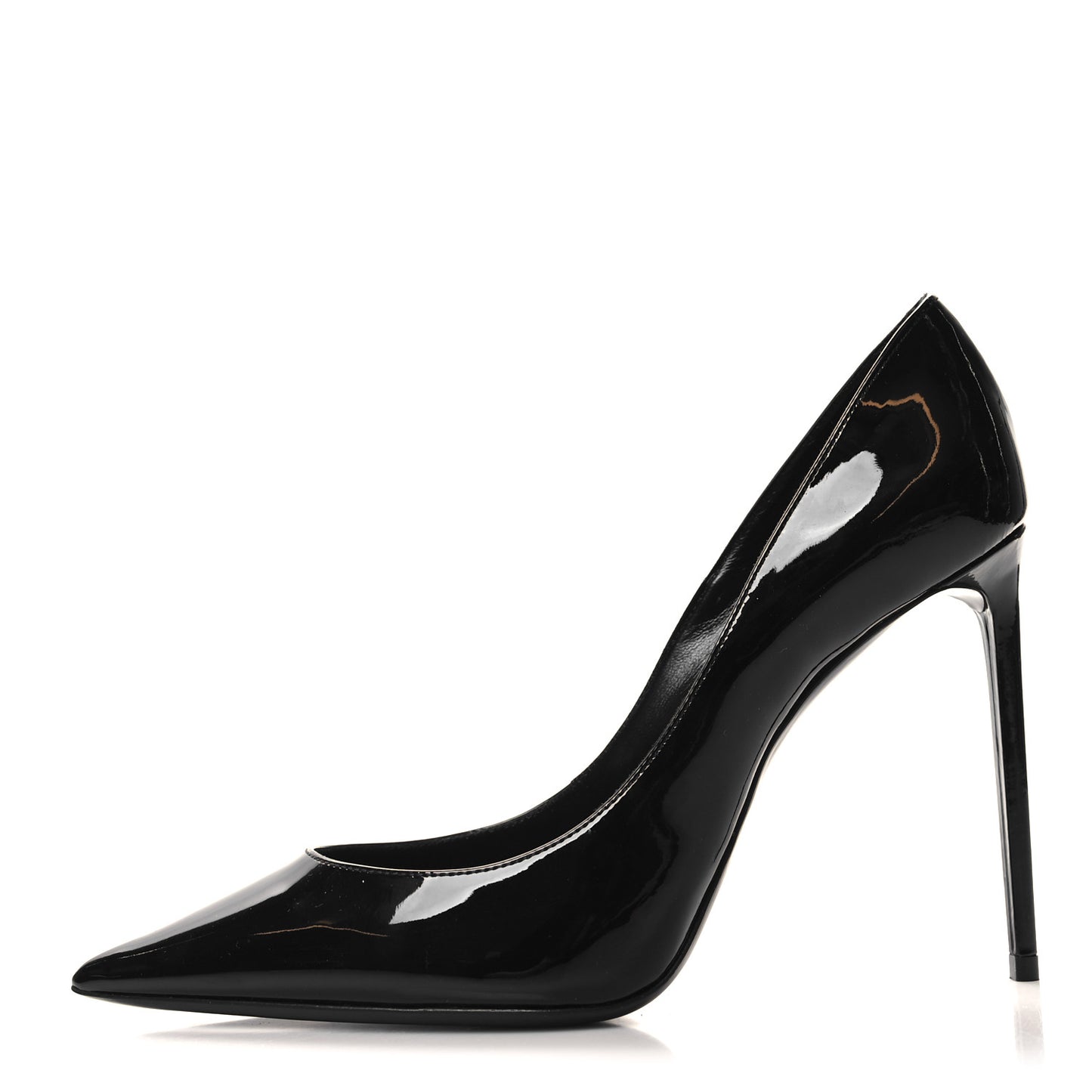 Patent Calfskin Zoe 105 Pump 38.5 Black