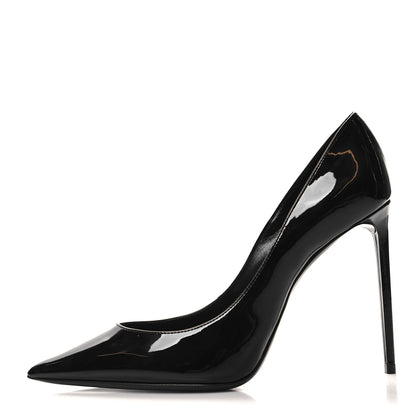 Saint Laurent Patent Calfskin Zoe 105 Pump 38.5 Black 1 of 9