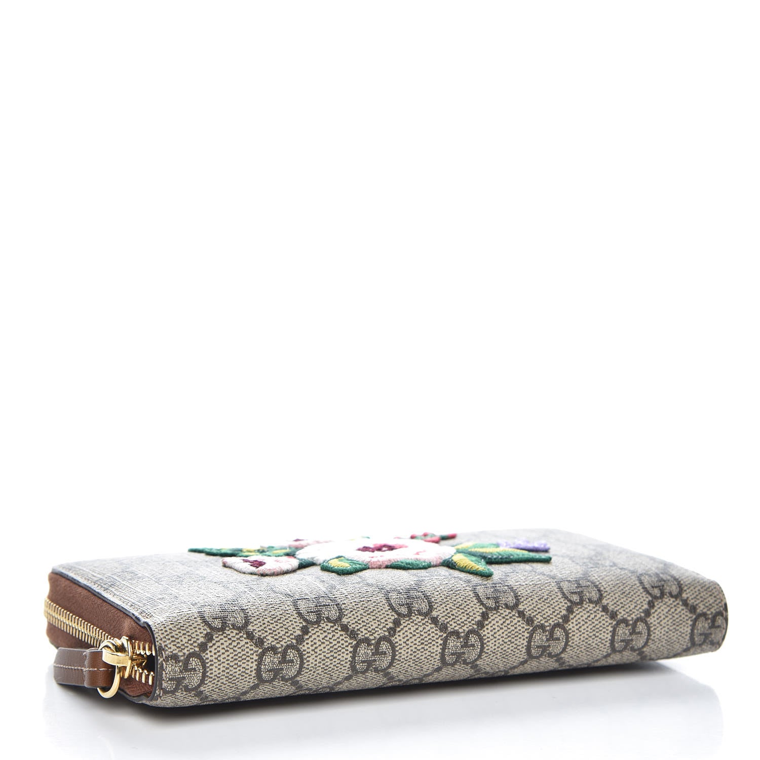 Gucci GG Supreme Monogram Garden Embroidered Zip Around Wallet 4 of 8