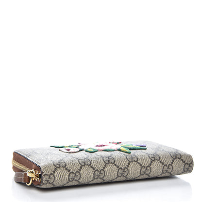 Gucci GG Supreme Monogram Garden Embroidered Zip Around Wallet 4 of 8