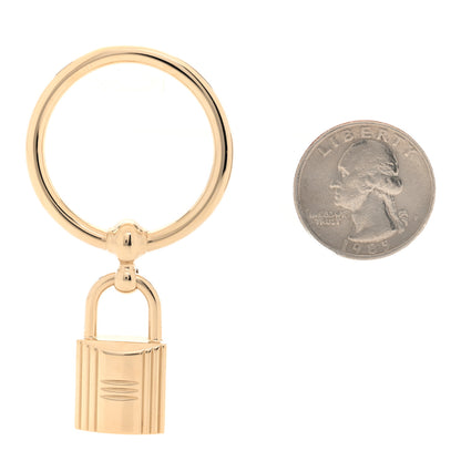 Hermes Permabrass Loop Charms Cadenas Scarf Ring Gold 2 of 4