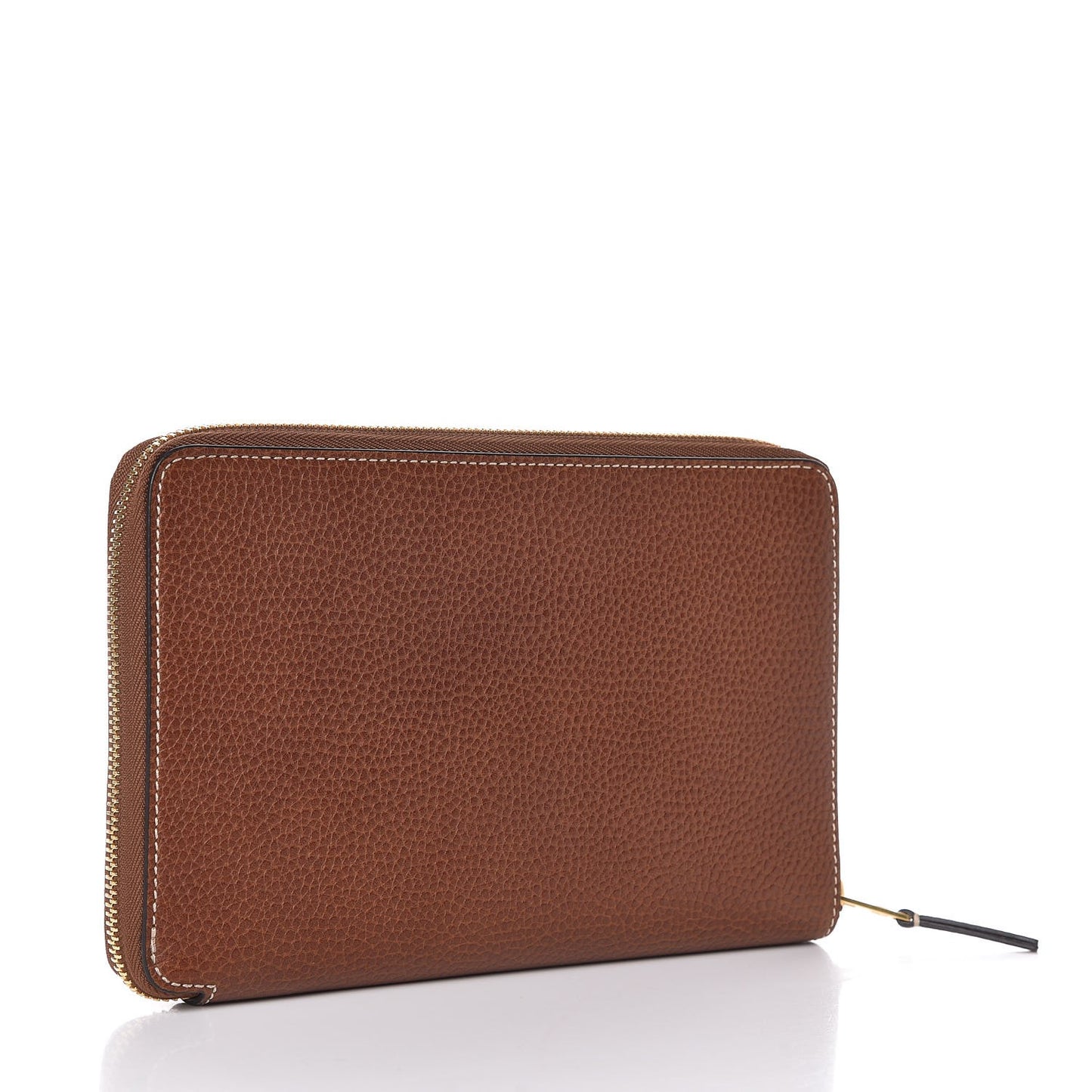 Natural Grain Leather Large Organizer Wallet Oak