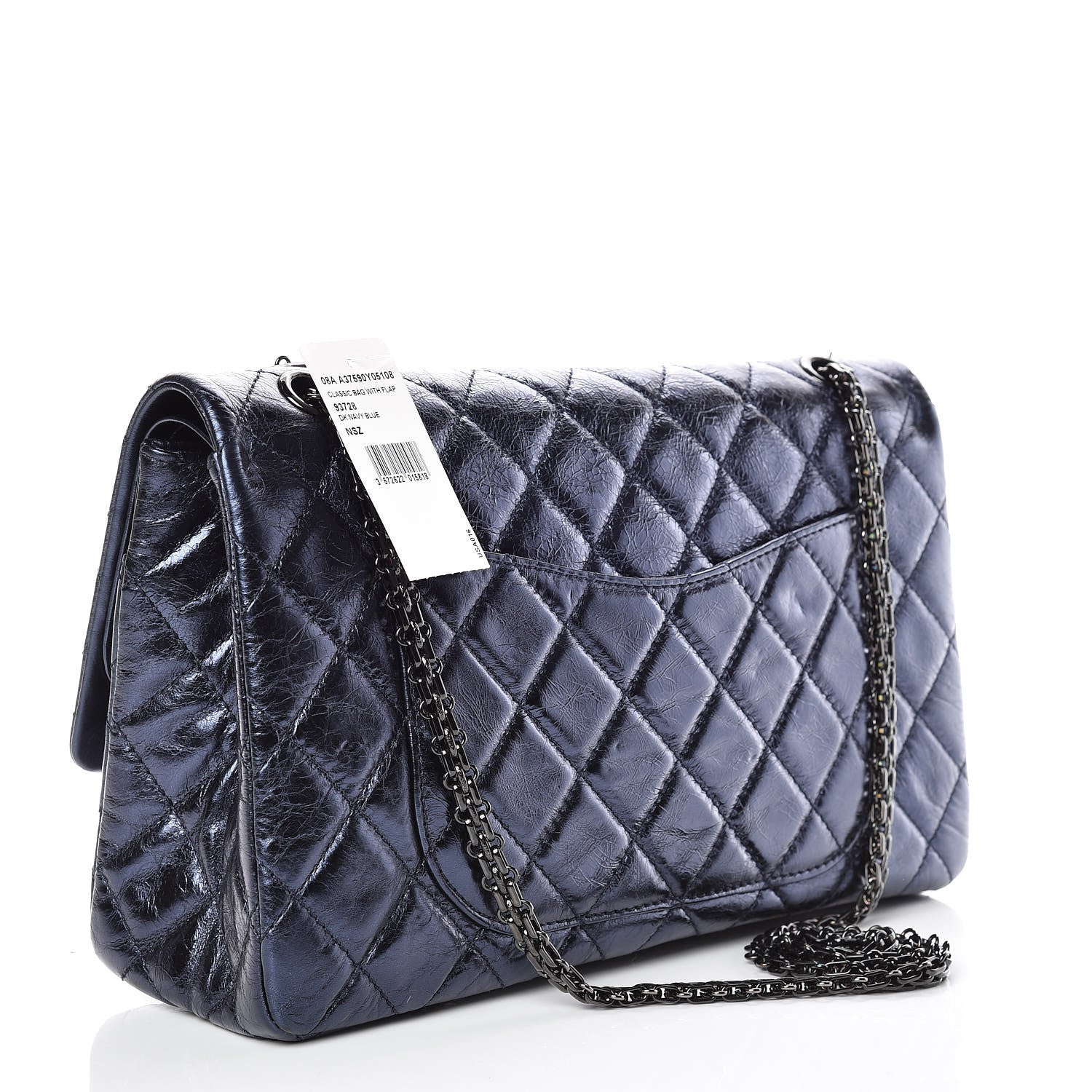 Chanel Metallic Aged Calfskin Quilted 2.55 Reissue 227 Flap Blue 3 of 11
